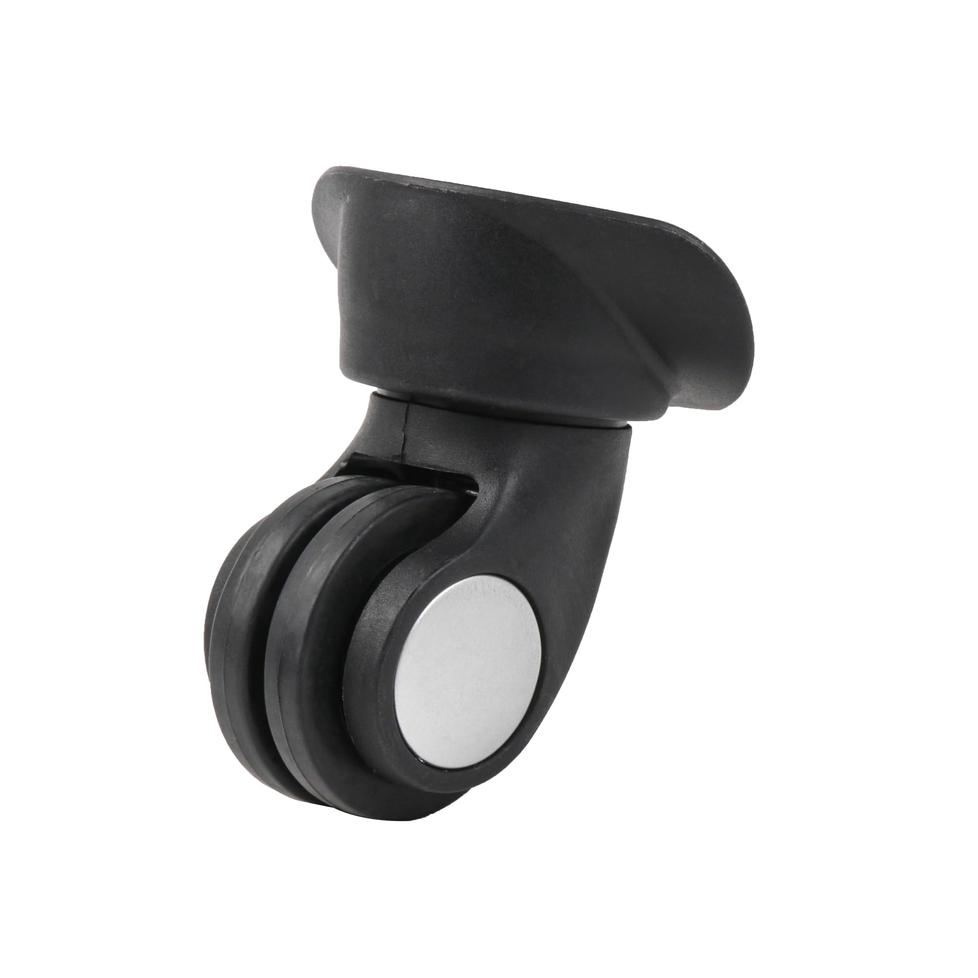 BQLZR Black Spinner Luggage Wheels - Left & Right Plastic Swivel Caster Wheels with 3 Holes (1.22