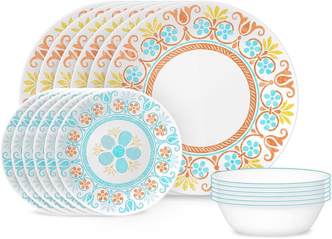 Corelle Terracotta Dreams 18-Piece Dinnerware Set for 6 - 10.25