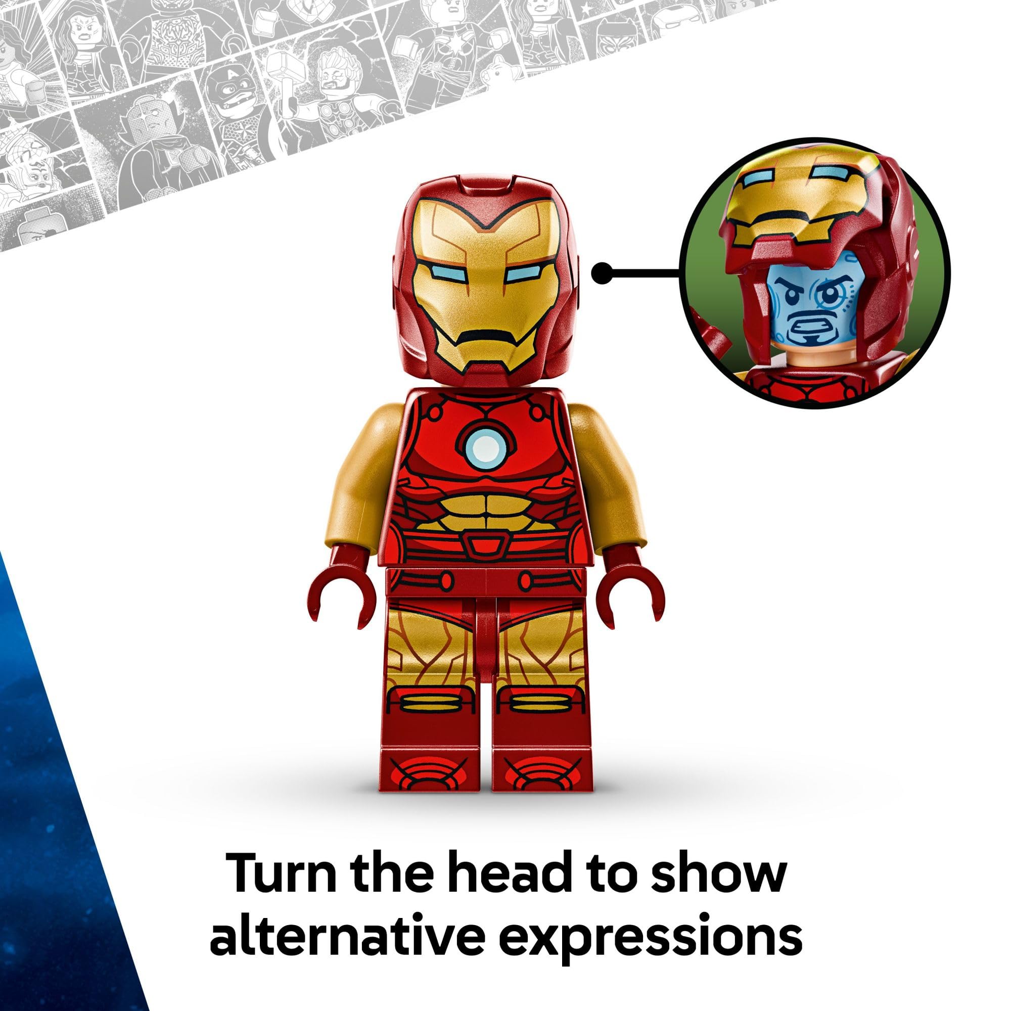 LEGO Marvel Iron Man Mech vs. Ultron Building Toy Set 76307 - STEM Educational Toy for Kids Ages 6+ | Buildable Superhero Action Figures | Perfect Birthday Gift for Boys & Girls | Creative Play & Superhero Battles