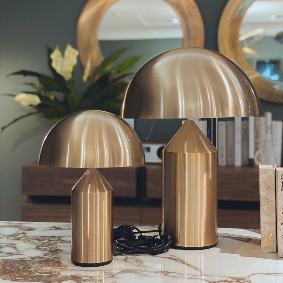 Atollo Modern Metal Table Lamp - Minimalist Design for Living Room, Bedroom & Office - Dimmable LED Desk Light for Home Decor & Workspace Lighting