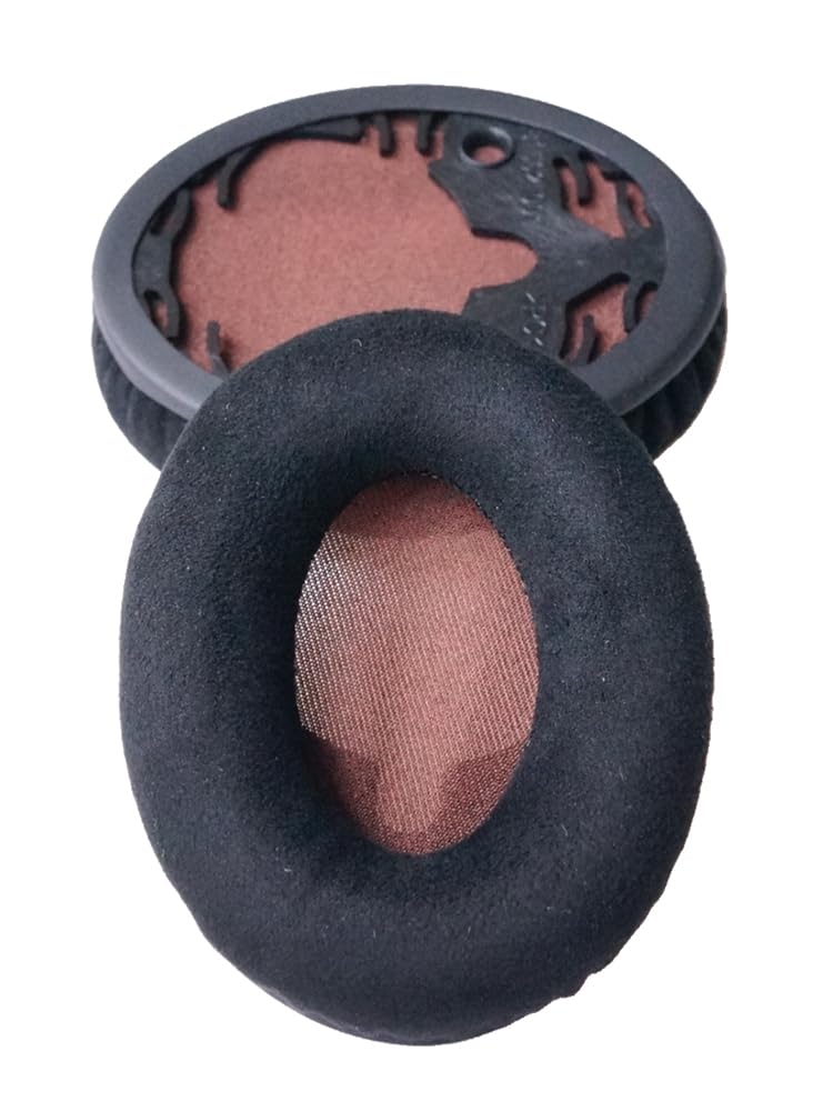 QuickFit Protein Leather Replacement Ear Pads for Bose On-Ear OE, OE1, QuietComfort QC3 Headphones - Soft Flannelette Cushions for Enhanced Comfort - Perfect for Home, Office, Travel & Gaming Use