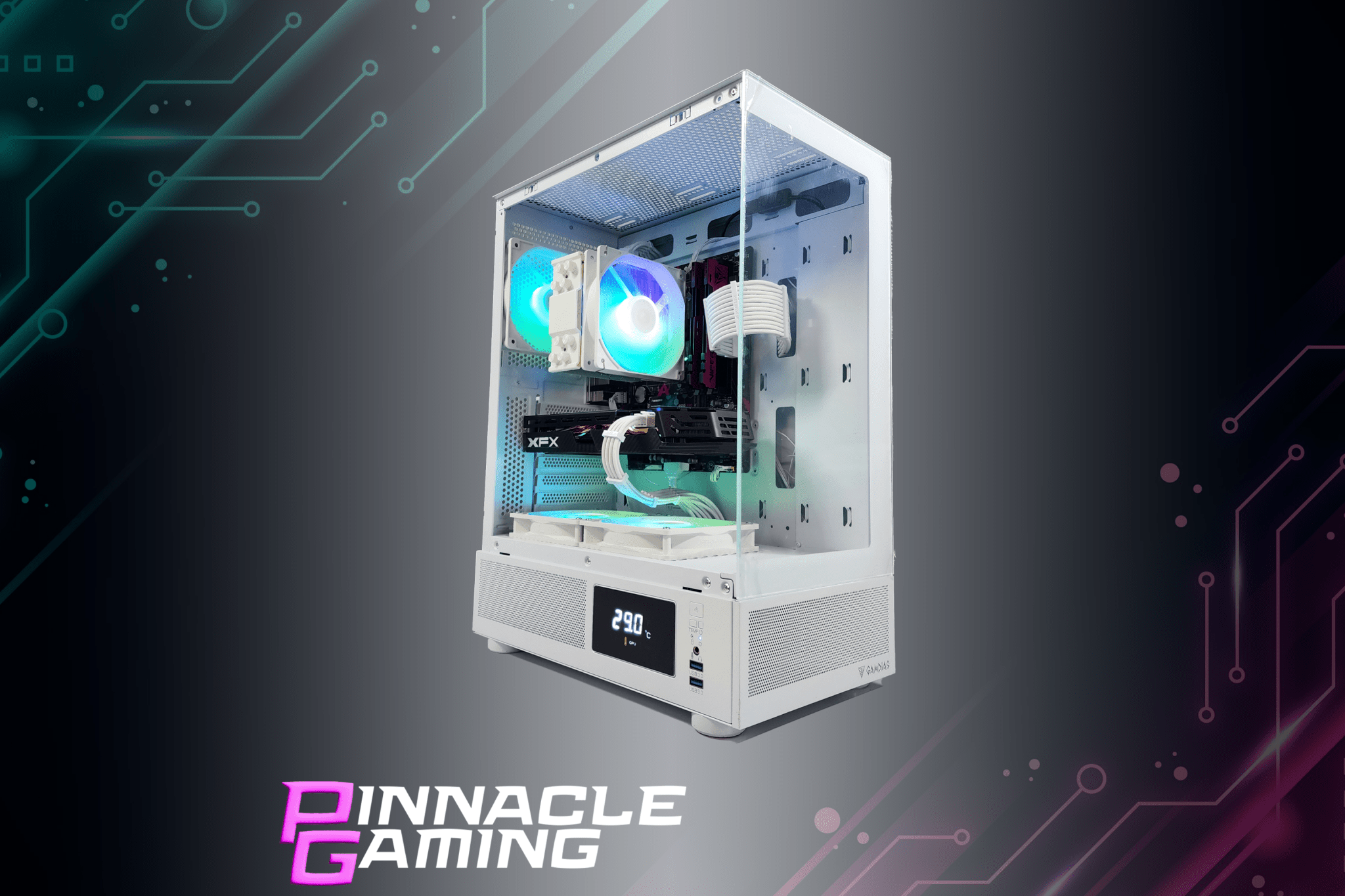 Custom Gaming PC - AMD Ryzen 5 Processor, NVIDIA RTX 3050 GPU, 500GB SSD, 8GB DDR4 RAM, White Tower - Perfect for Esports, Streaming & High-Performance Gaming