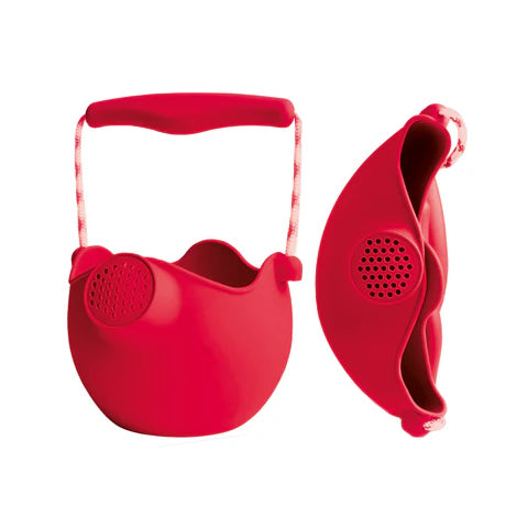 Strawberry Red Scrunch Watering Can - Lightweight & Durable Garden Watering Can for Indoor & Outdoor Plants, Flowers, and Herbs - Perfect for Home, Balcony, and Garden Use