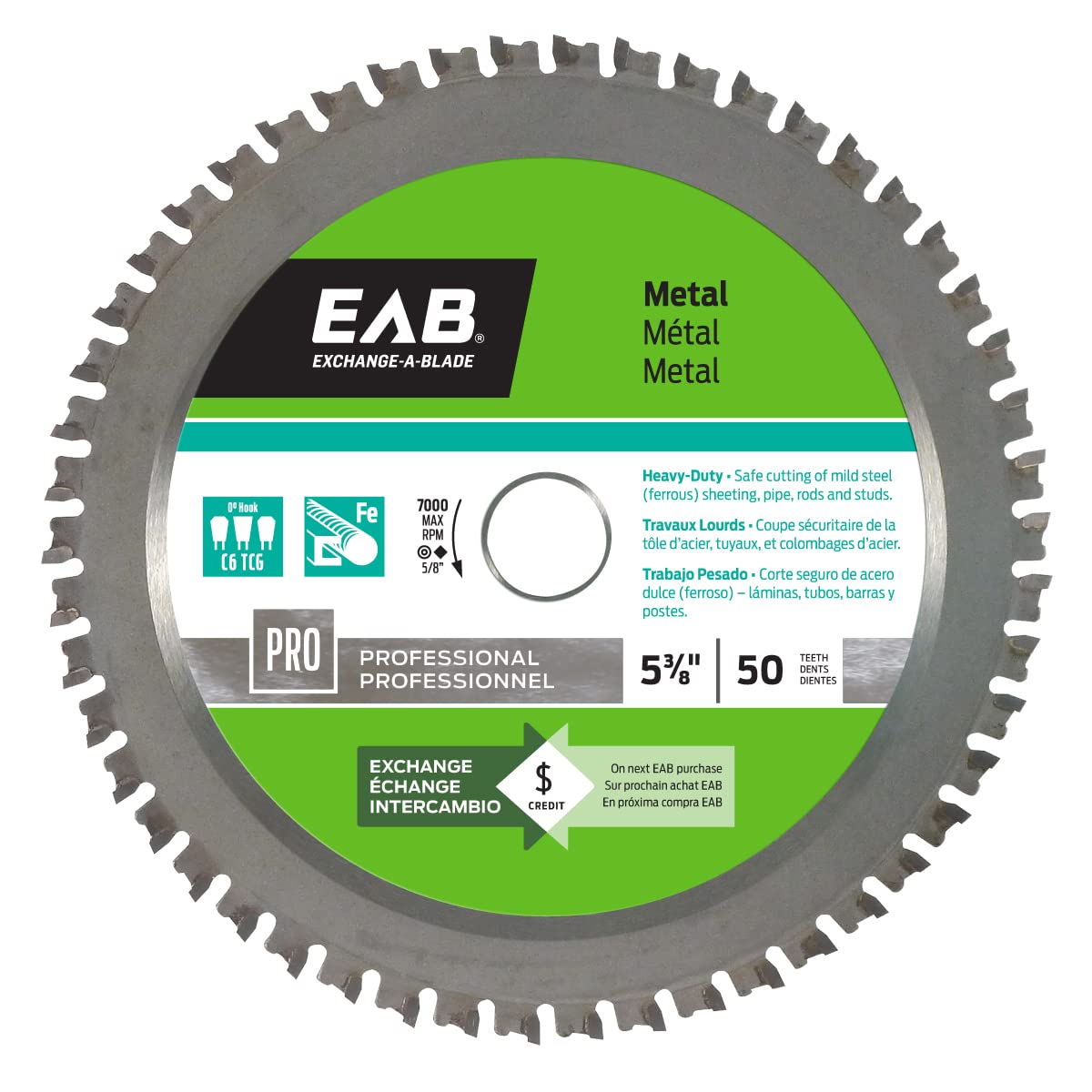 5.37-Inch 50-Teeth Metal Cutting Saw Blade - Professional Grade, Recyclable & Replaceable - Ideal for DIY Projects, Metalworking, and Home Repairs
