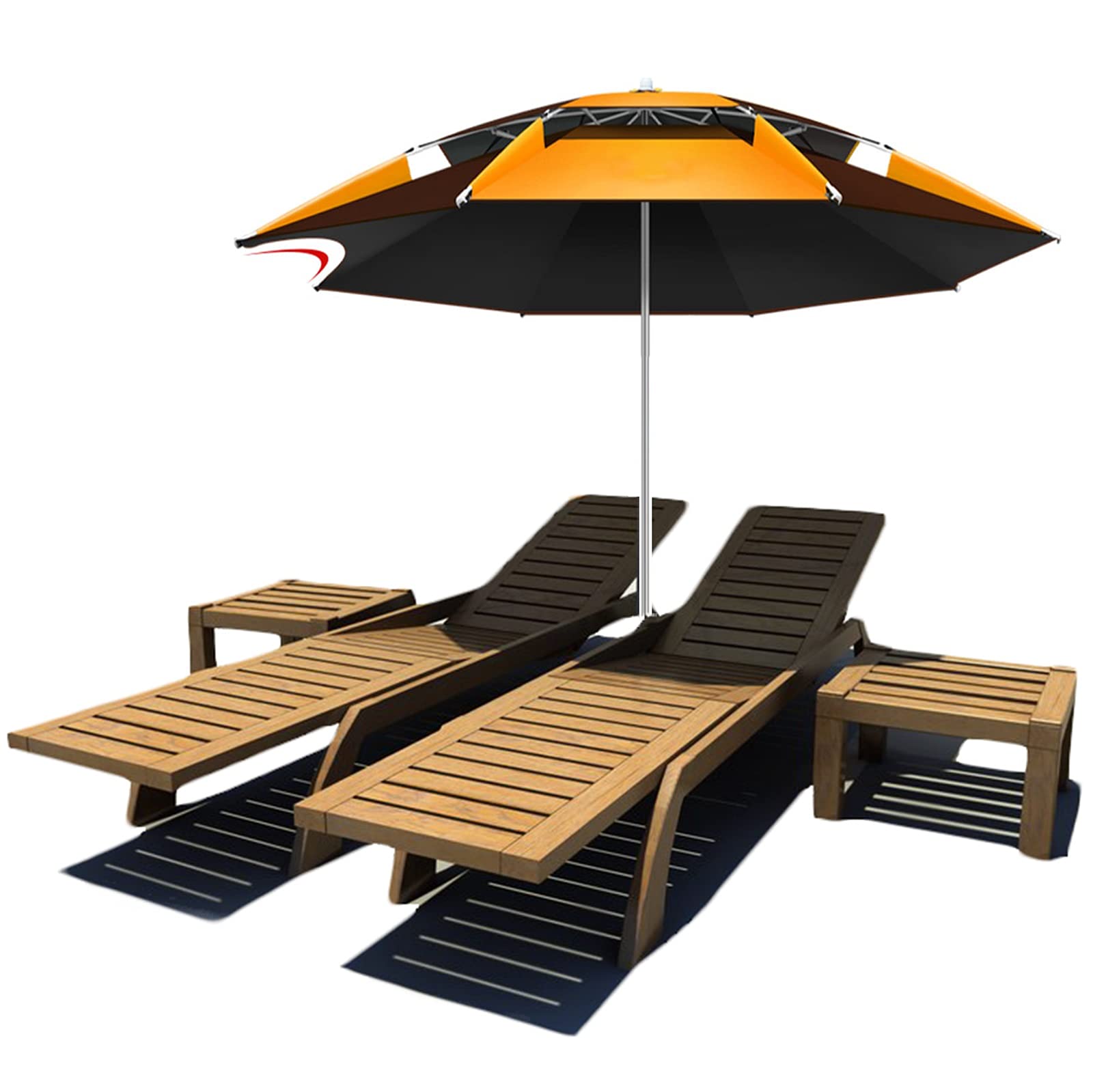 Large Outdoor Umbrella for Beach, Patio, Fishing & Backyard - Adjustable Tilt Sun Shade with Windproof Sand Anchor Stakes - Perfect for Poolside Lounging, Garden Relaxation, and Outdoor Dining