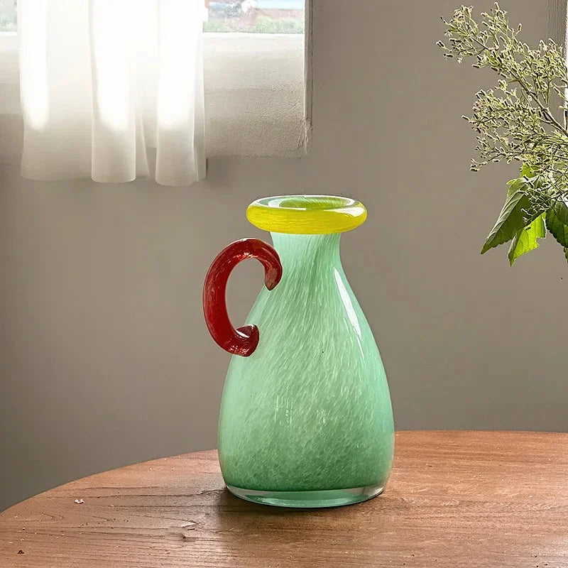 Handblown Piccolo Glass Vase - Elegant Small Flower Vase for Home Decor, Wedding Centerpieces & Tabletop Arrangements