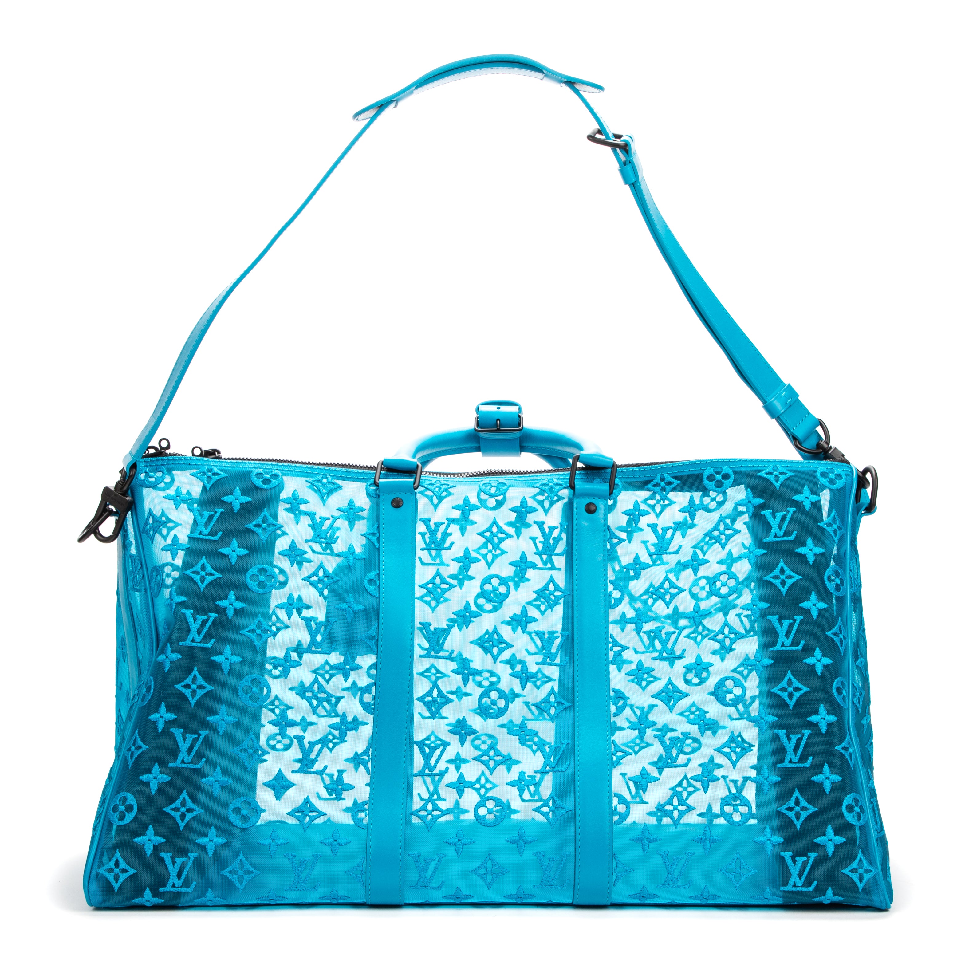 Transparent Triangle Keepall Bandouliere 50 - Stylish Travel Duffel Bag for Women & Men - Perfect for Weekend Getaways, Gym, and Air Travel