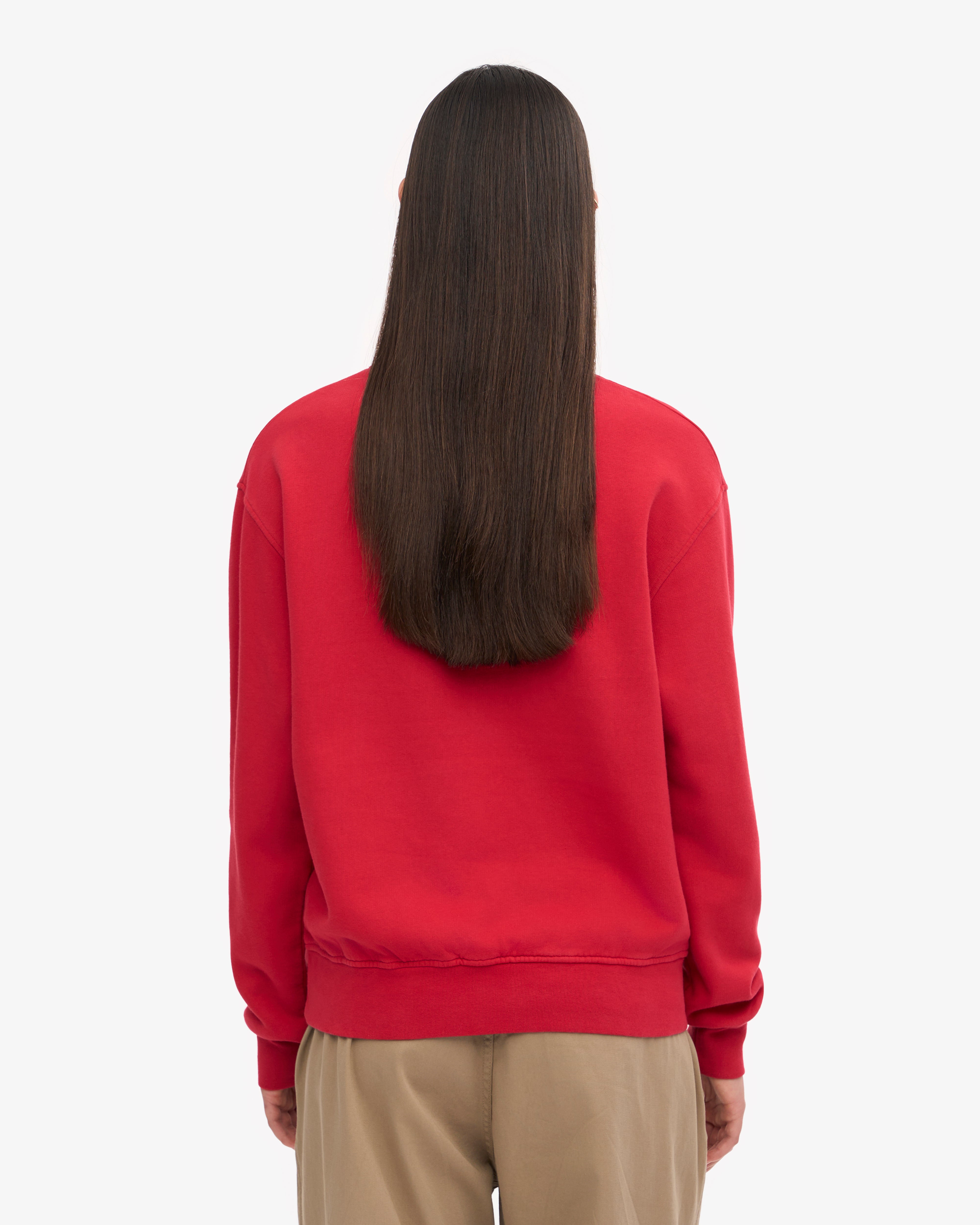 Organic Cotton Women's Classic Crew Neck T-Shirt - Scarlet Red | Comfortable & Eco-Friendly Casual Wear for Everyday Outfits
