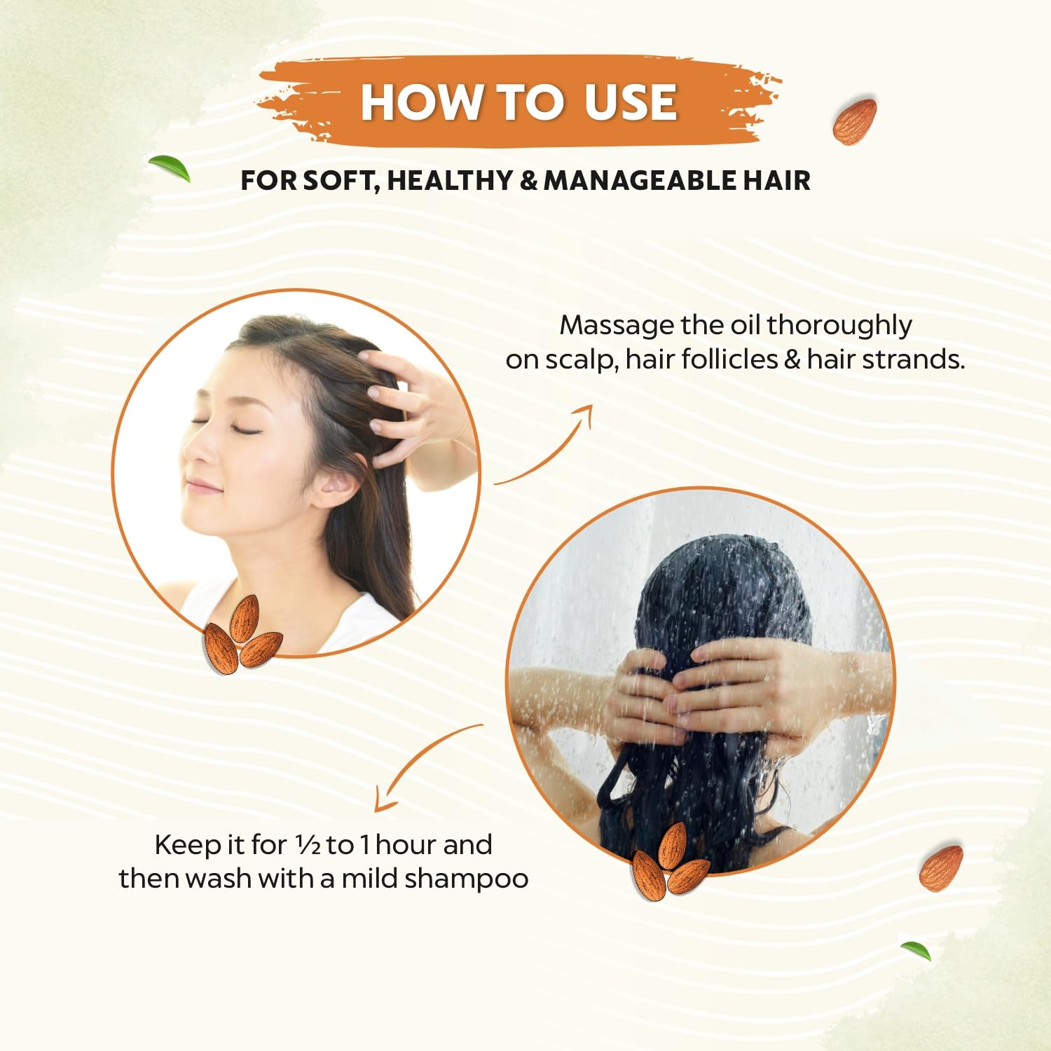 Organic Cold Pressed Almond Oil for Hair & Skin - 100% Pure INDUS VALLEY Roghan Badam Oil for Soft Shiny Hair, Glowing Skin & Baby Massage | Hair Damage Repair, Nourishing Treatment for Dry Scalp & Healthy Skin Care - 100ml | Perfect for Daily Hair Care, Skin Moisturizing & Infant Massage