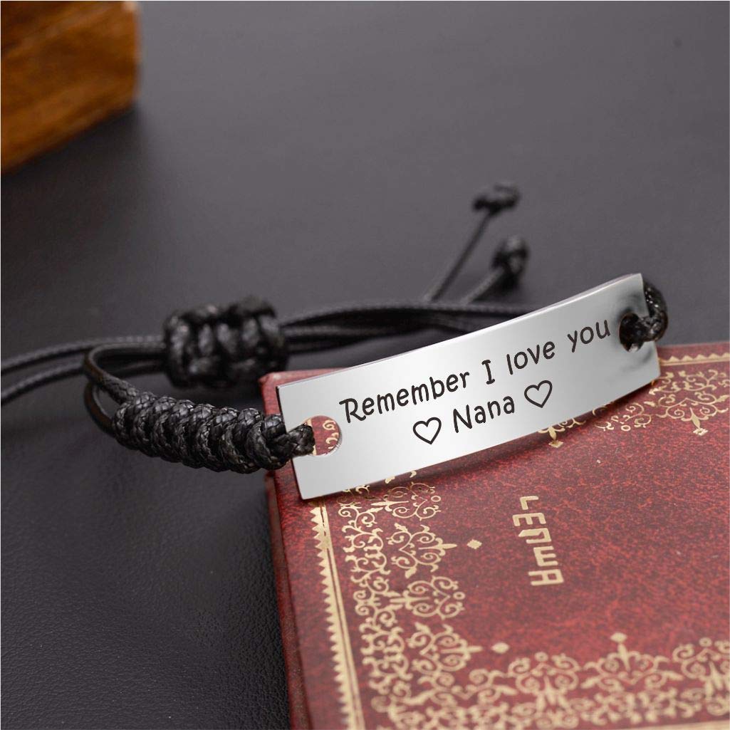 ABNTY Sterling Silver Nana Bracelet - Elegant Mother's Day & Birthday Gift for Women, Grandmother, Wife - Perfect for Special Occasions & Everyday Wear