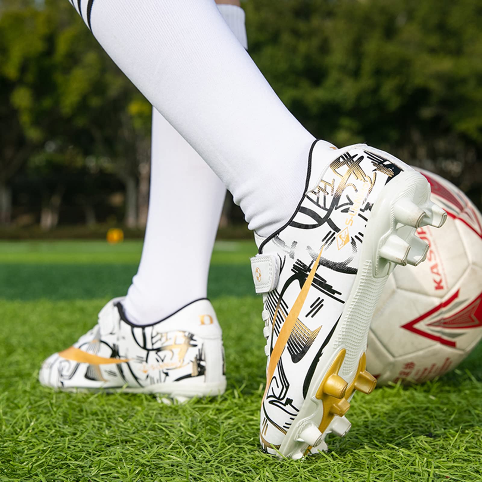 **Best Kids Soccer Cleats for Boys & Girls - Youth Firm Ground Football Shoes for Outdoor Play - Perfect for Training & Matches (Little Kid/Big Kid Sizes)**