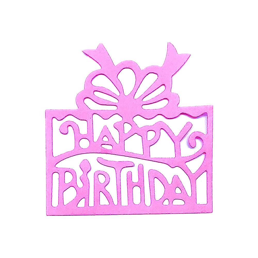 Metal Happy Birthday Cutting Dies for Card Making - DIY Scrapbooking Embossing Stencils & Gift Box Templates | Perfect for Greeting Cards, Album Decorations, and Handmade Paper Crafts
