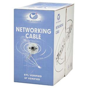 1000Ft Cat.5E Stranded Bulk Ethernet Cable - Red (CM Rated) for Home Networking, Office Wiring & DIY Installations