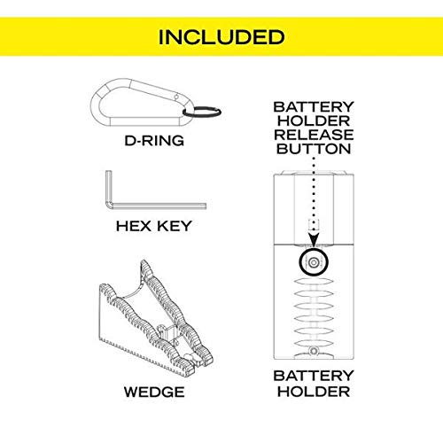 BT2 Right Angle Flashlight - Fireproof, Waterproof, Impact Resistant (200 Lumens, Yellow) - Perfect for Camping, Hiking, Emergency Kits & Outdoor Adventures