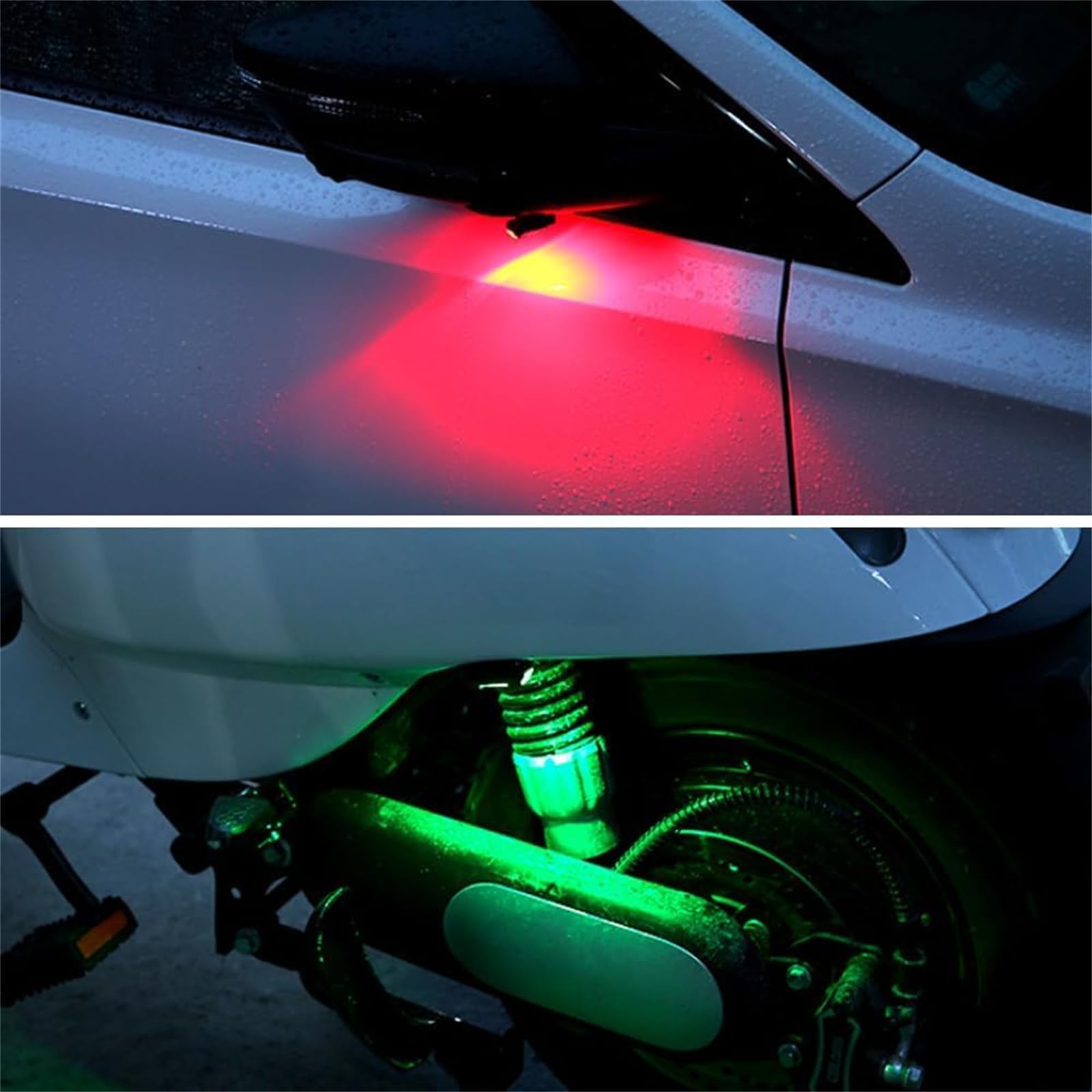Donubiiu 8pcs LED Anti-Collision Strobe Lights - 7 Color High Brightness Wireless Drone & Car Safety Lights | Waterproof for Outdoor Night Flying, Vehicle Warning, Emergency Signaling
