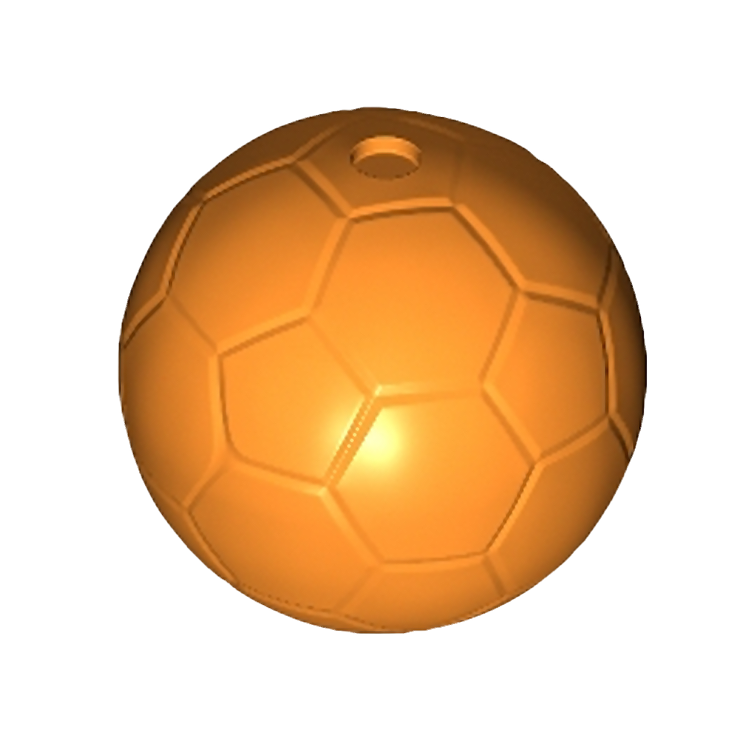 LEGO Minifigure Soccer Football Basketball Ball Accessory - Orange GBC Sports Toy for Kids & Collectors - Perfect for Play, Display & Custom LEGO Scenes [Item Number: x45]