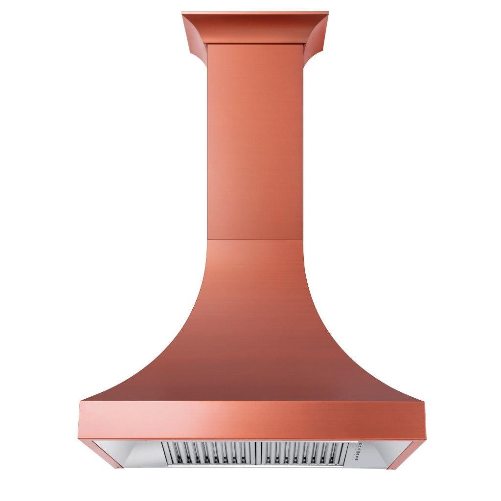 ZLINE 8632C Designer Series Copper Finish Wall Range Hood - Premium Kitchen Ventilation for Modern Homes | Perfect for Cooking, Smoke Removal & Stylish Décor