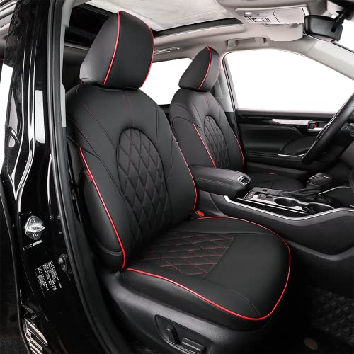 Leather (Black with Red Piping)