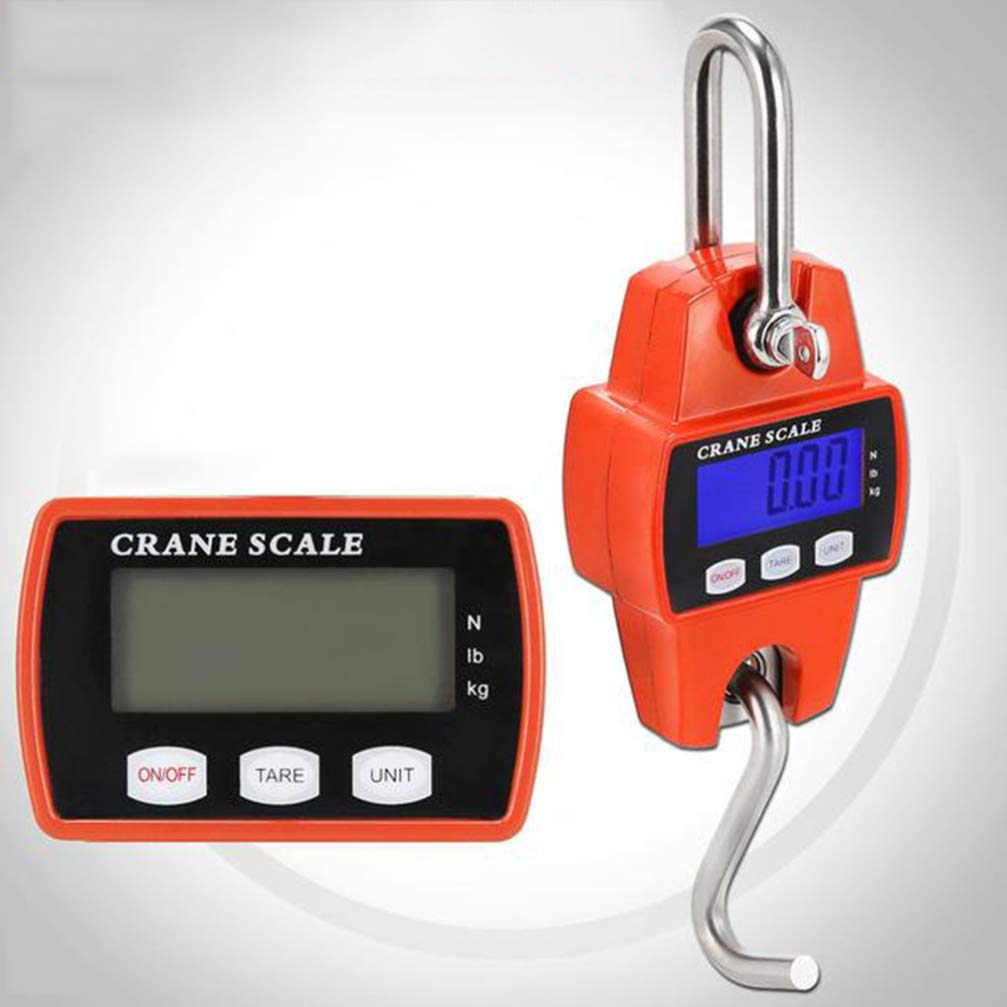 **Baluue Heavy Duty Digital Crane Scale - 1000lb Capacity Stainless Steel Hanging Scale for Fishing, Industrial Weighing & Outdoor Use - Portable Fish Scale with LCD Display for Hunting, Shipping & Warehouse**