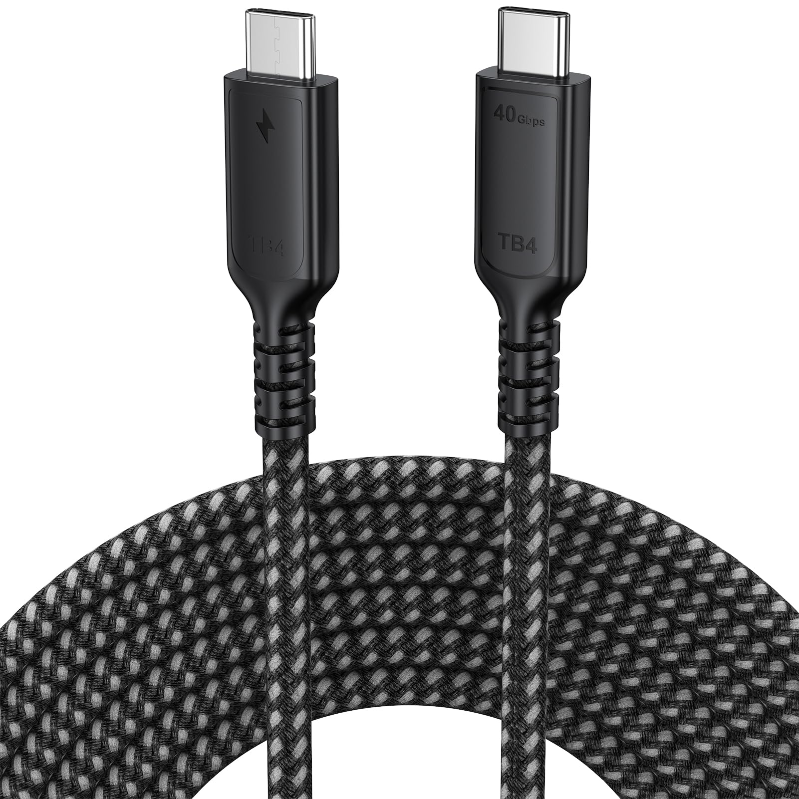 USB 4 Cable 10ft - 40Gbps High Speed USB-C Cable with 240W Fast Charging, 8K@60Hz/4K@120Hz Video Support - Compatible with Thunderbolt 4/3, MacBook Pro, iPad Pro, Galaxy S23 & More - Perfect for Home Office, Gaming & 4K Video Streaming