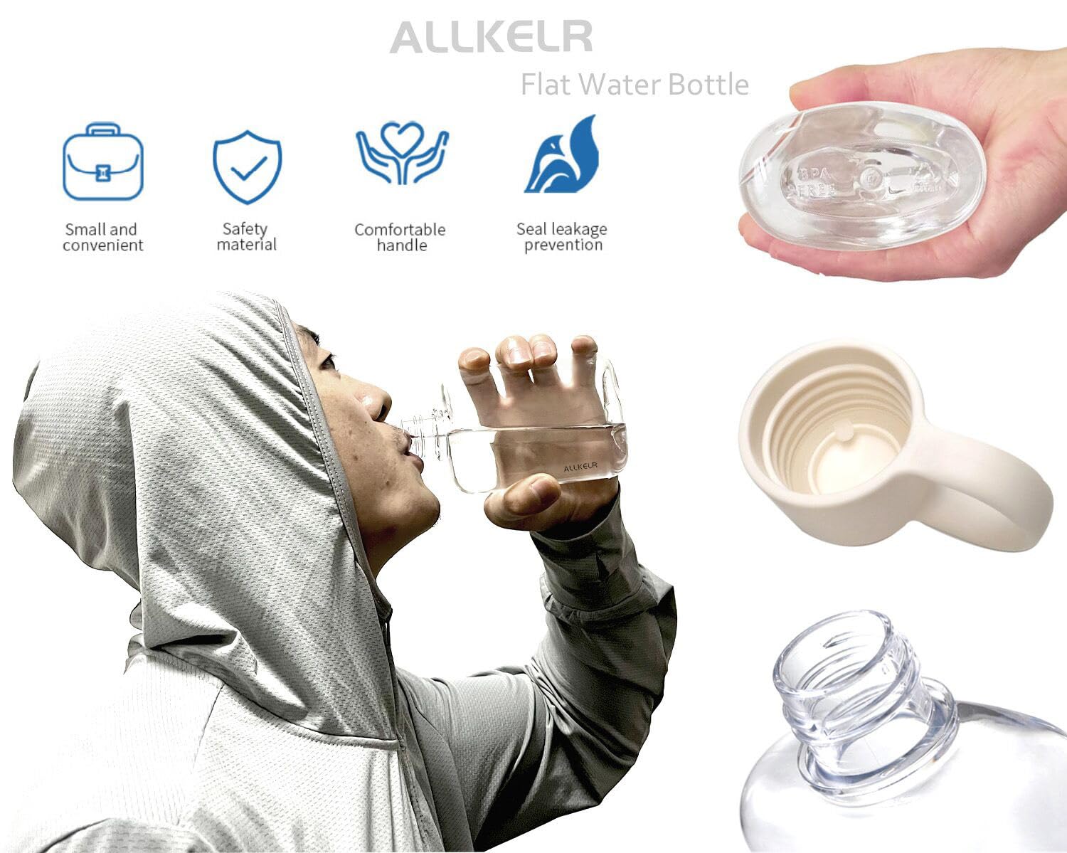 Eco-Friendly Plastic Travel Water Bottle - BPA Free, Leak Proof, Lightweight for Hiking, Gym & Outdoor Activities