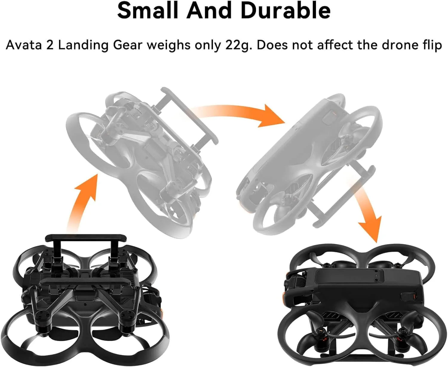 DJI Avata 2 Landing Gear - Foldable Extended Landing Legs Protector Kit for DJI AVATA 2 Drone Accessories | Enhanced Stability for Outdoor & Indoor Flying | Perfect for Aerial Photography & FPV Racing