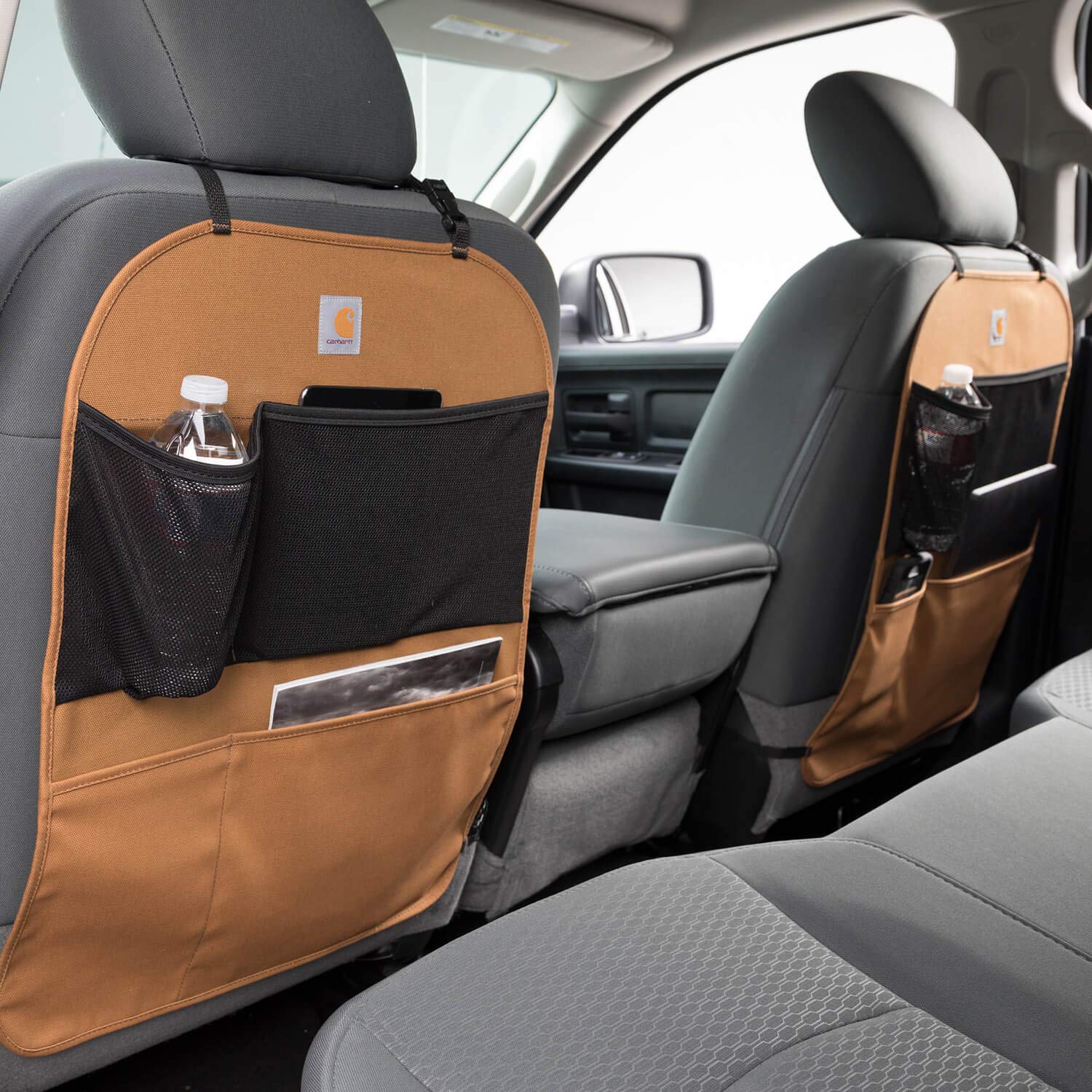 Carhartt Seatback Organizer - Durable Car Organizer with Multiple Pockets for Phones, Keys & Essentials | Perfect for Road Trips, Commuting & Family Travel
