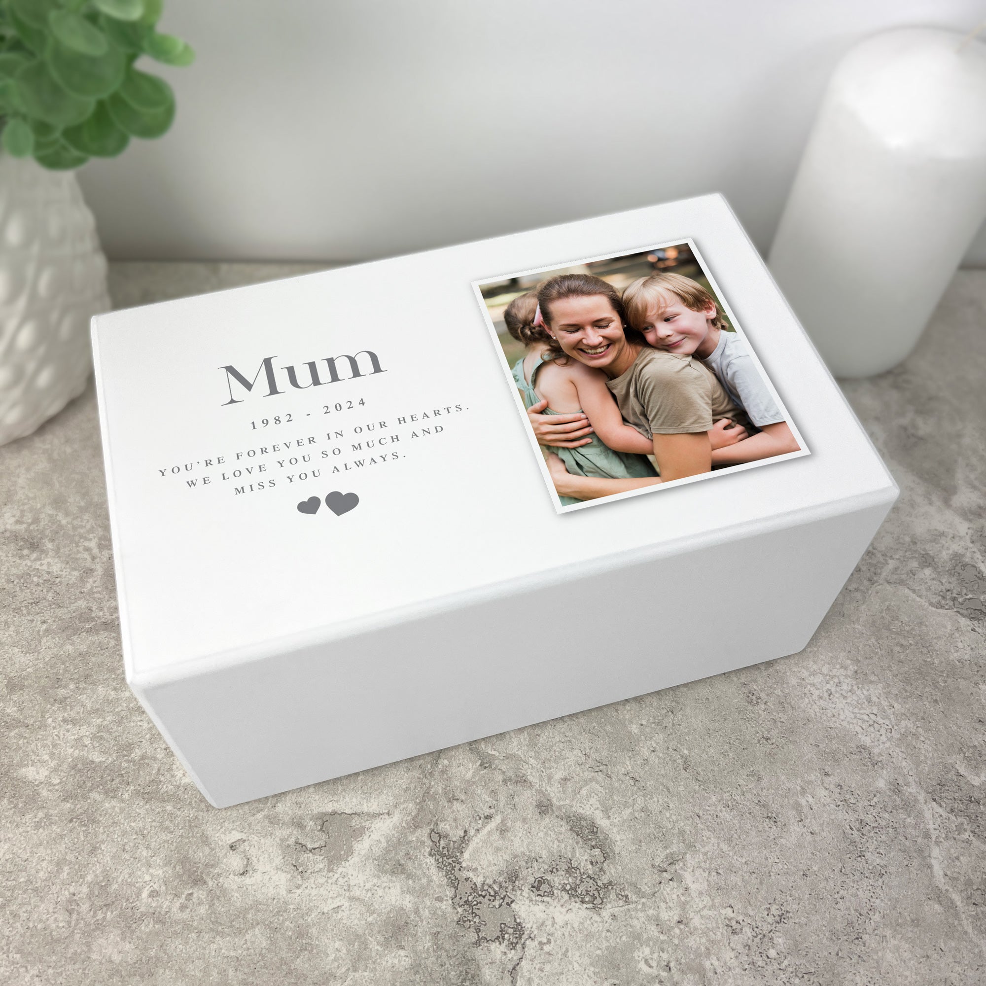 Personalized Large Heart-Shaped Cremation Urn for Ashes - 1.44 Liters (50oz) - Memorial Keepsake for Loved Ones | Perfect for Home Display & Funeral Services