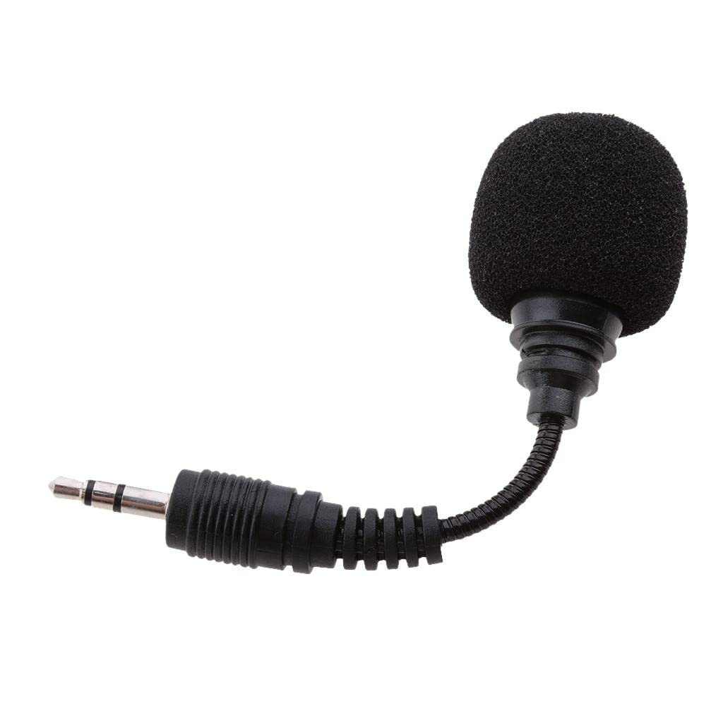 SM SunniMix 3.5mm Mini Microphone for iPhone Android PC - High Sensitivity Omnidirectional Mic with Noise Reduction - Perfect for Gaming, Podcasting, Live Streaming & Video Recording (Black)
