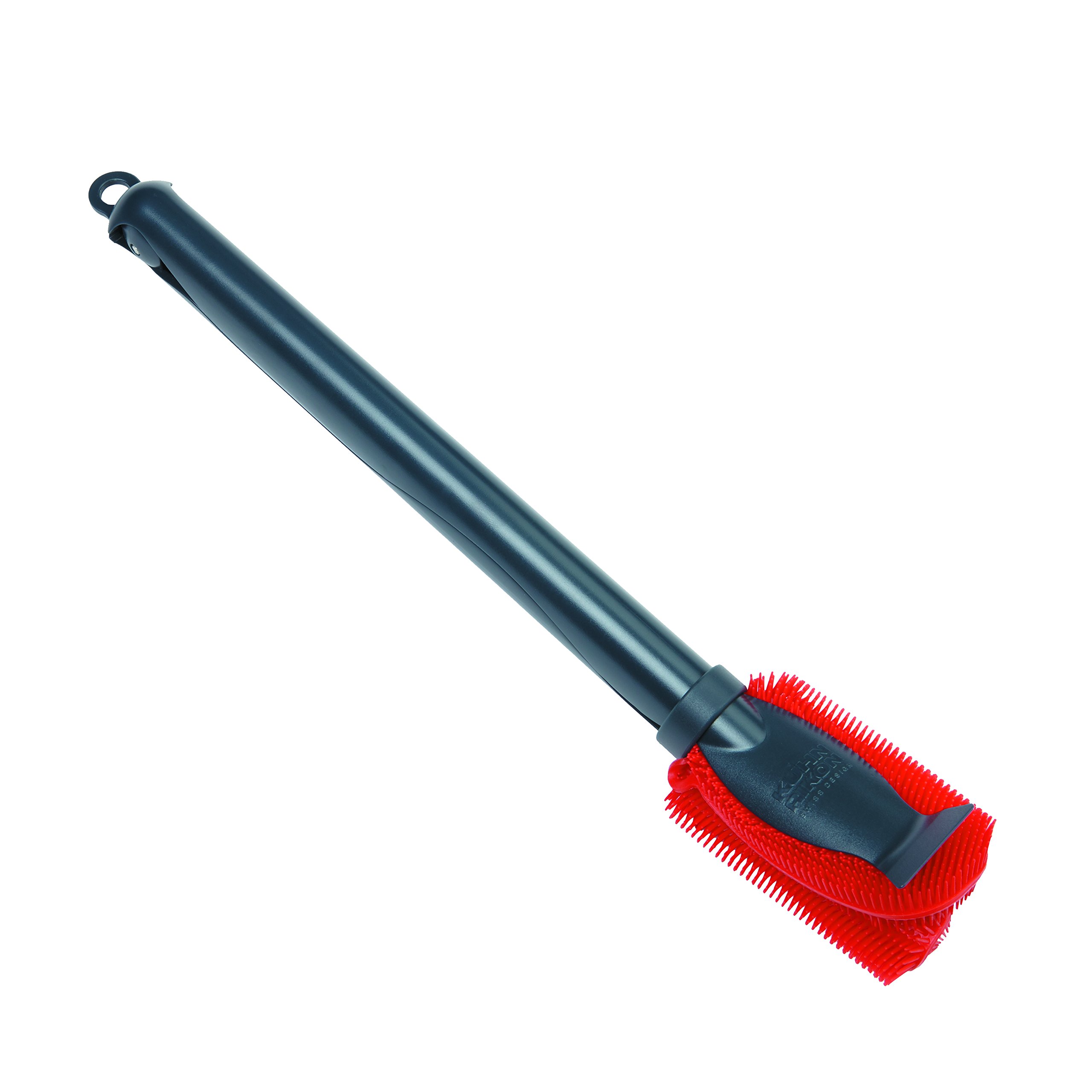 Kuhn Rikon Kitchen Scrub Brush - Durable Red Dish Cleaning Brush for Pots, Pans & Cookware - Perfect for Stainless Steel, Non-Stick & Cast Iron Cookware Cleaning