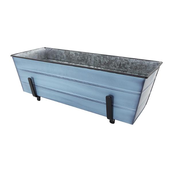 Decorative Flower Box with Sturdy Railing Brackets - Perfect for Balcony, Deck, and Window Garden Decor