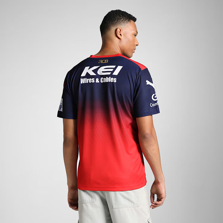 Official RCB 2025 Men's Cricket Jersey - Royal Challengers Bangalore IPL Replica Shirt for Fans & Players - Perfect for Matches, Training & Casual Wear