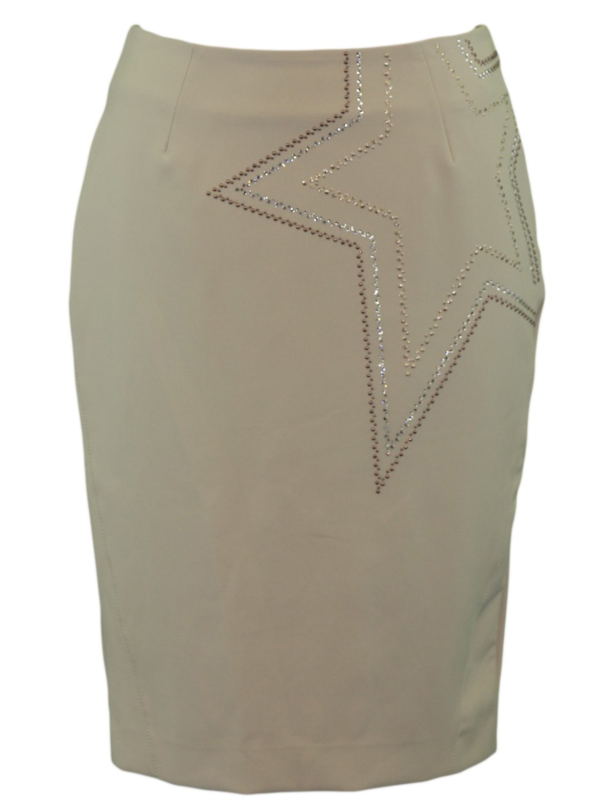 Betty Blue Women's Rhinestone Star Detailed Pencil Skirt - Elegant Office Wear & Party Outfit for Women