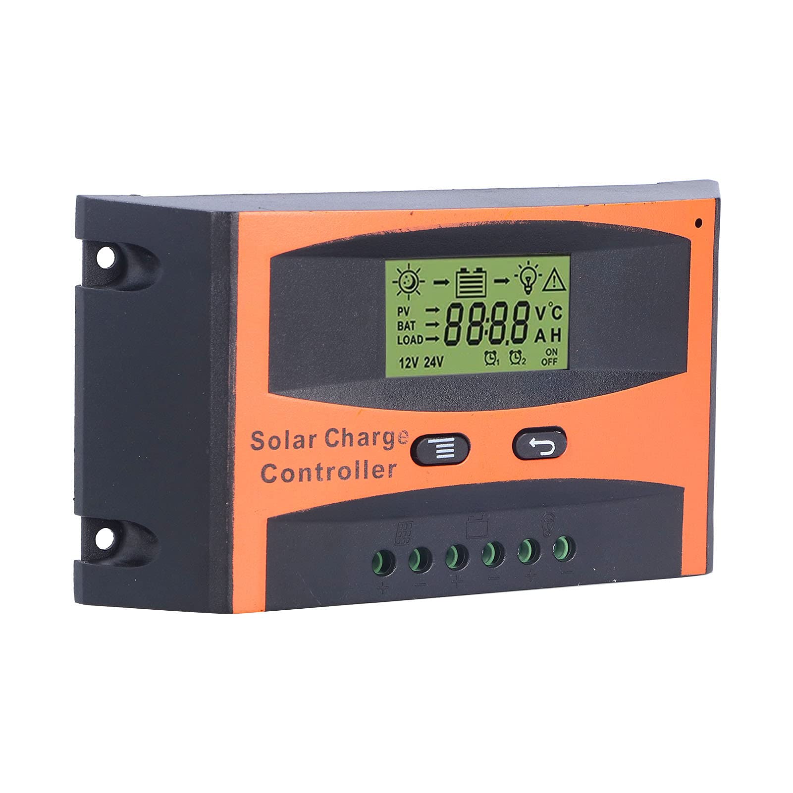 Solar Charge Controller with LCD & Circuit Protection for Battery Safety - Solar Power System Use