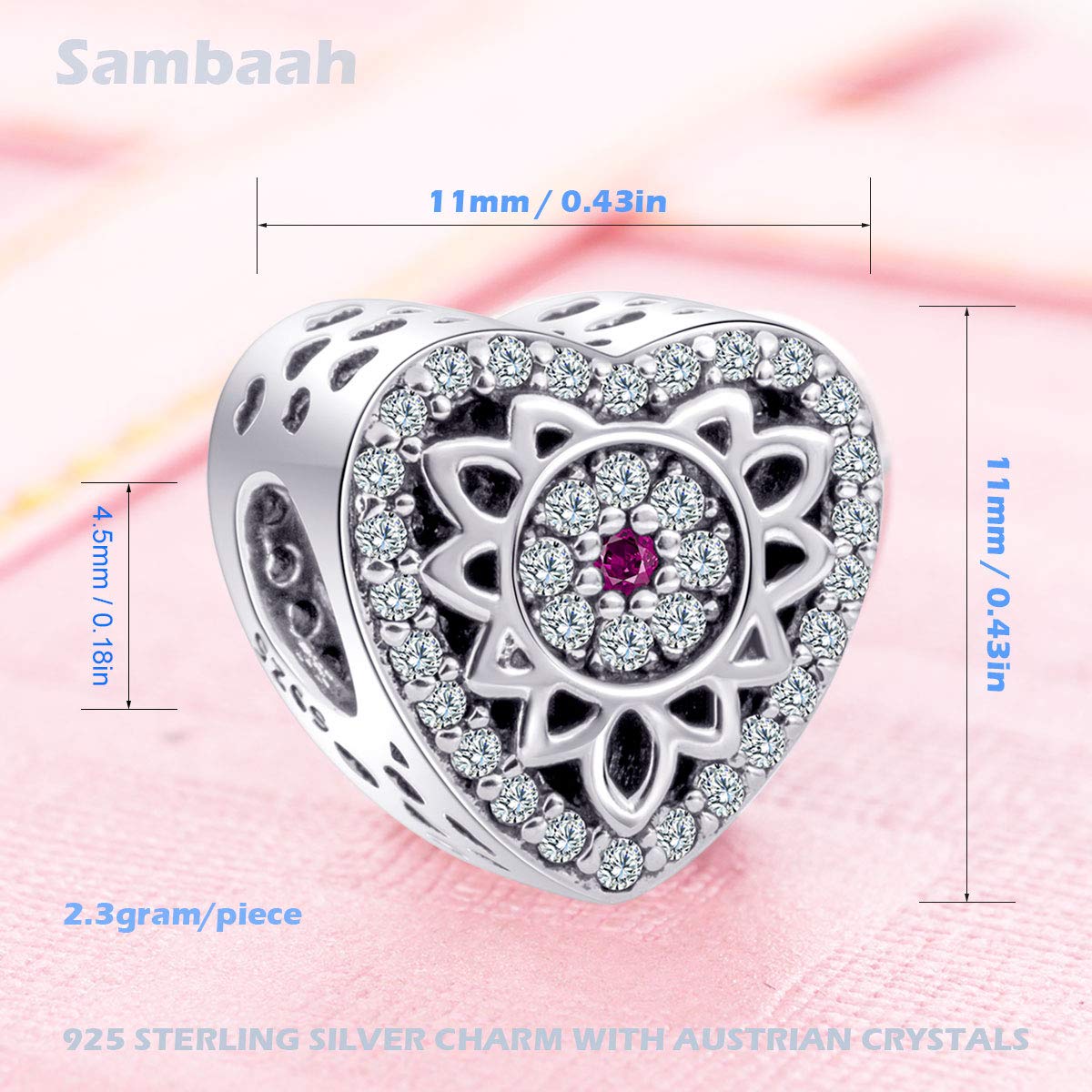 Sterling Silver Love Charm Pendants for Bracelets - Handmade Jewelry Collection for Gifts, Anniversaries & Special Occasions