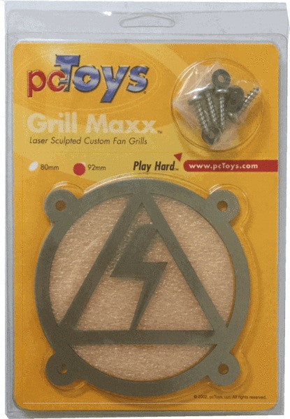 PcToys Grill Maxx 92mm Lightning Metal Fan Grill - High Performance Cooling for PC Cases, Gaming Rigs & Computer Builds - Perfect for Enhanced Airflow and Aesthetic PC Mods