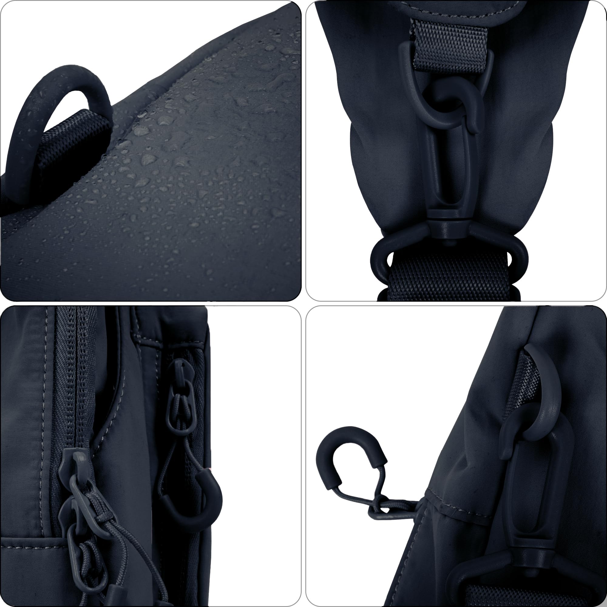 FREE ROCK Mini Crossbody Sling Bag - Nylon Hiking Backpack for Women & Men (Black) - Perfect for Outdoor Adventures & Travel