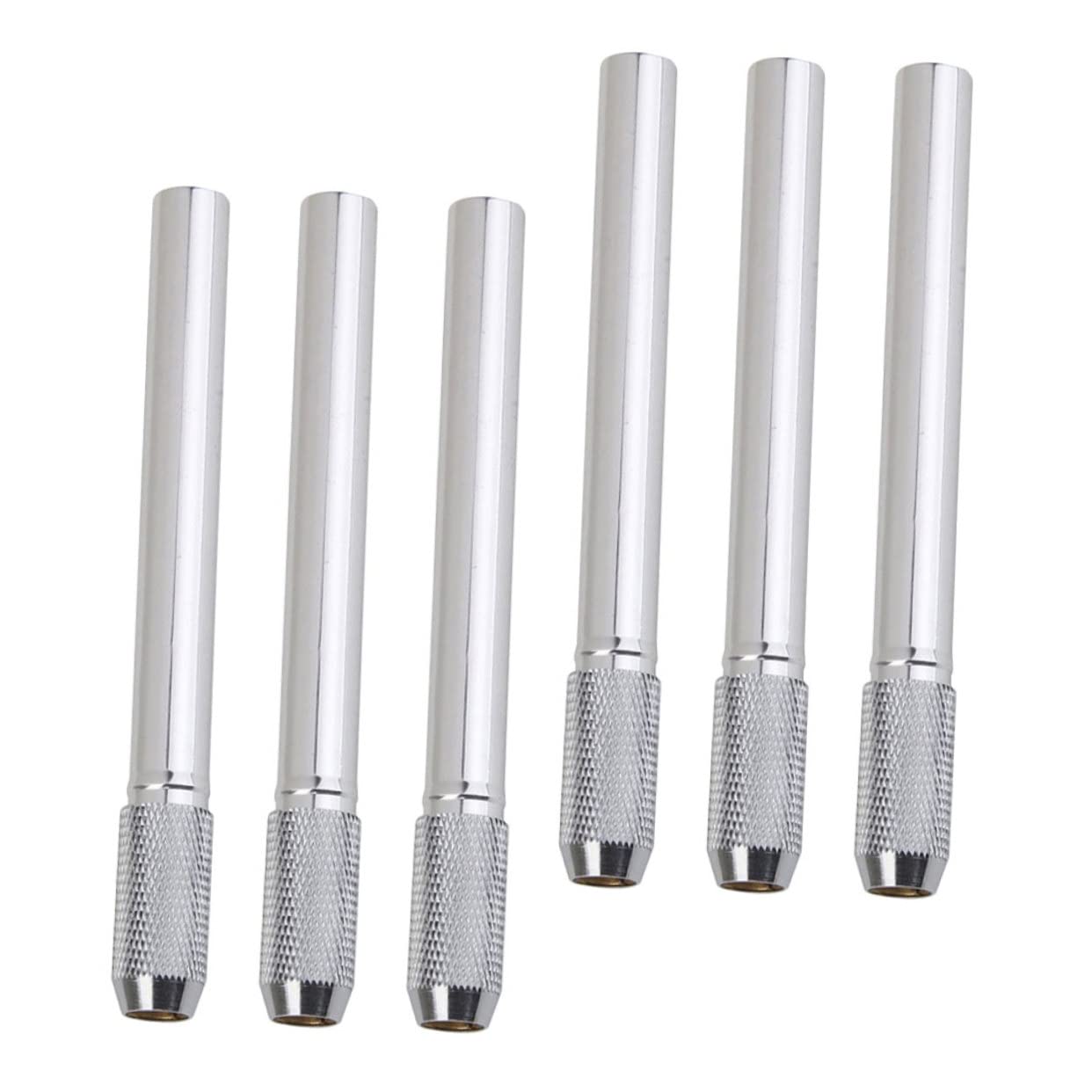 Parliky 6-Piece Stainless Steel Pencil Extension Rod Set - Durable Artist Pencils for Drawing, Sketching & Writing - Perfect for Artists, Students & Teachers (Office, Classroom, Studio Use)