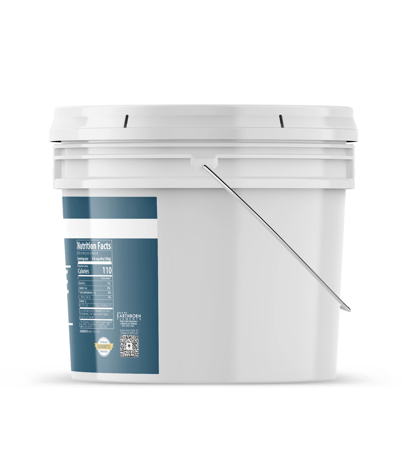 Organic Brown Rice Flour 2 Gallon Bucket - Gluten Free, Non-GMO, All-Natural Baking Ingredient for Bread, Cookies & Pastry - Perfect for Home Bakers & Commercial Kitchens