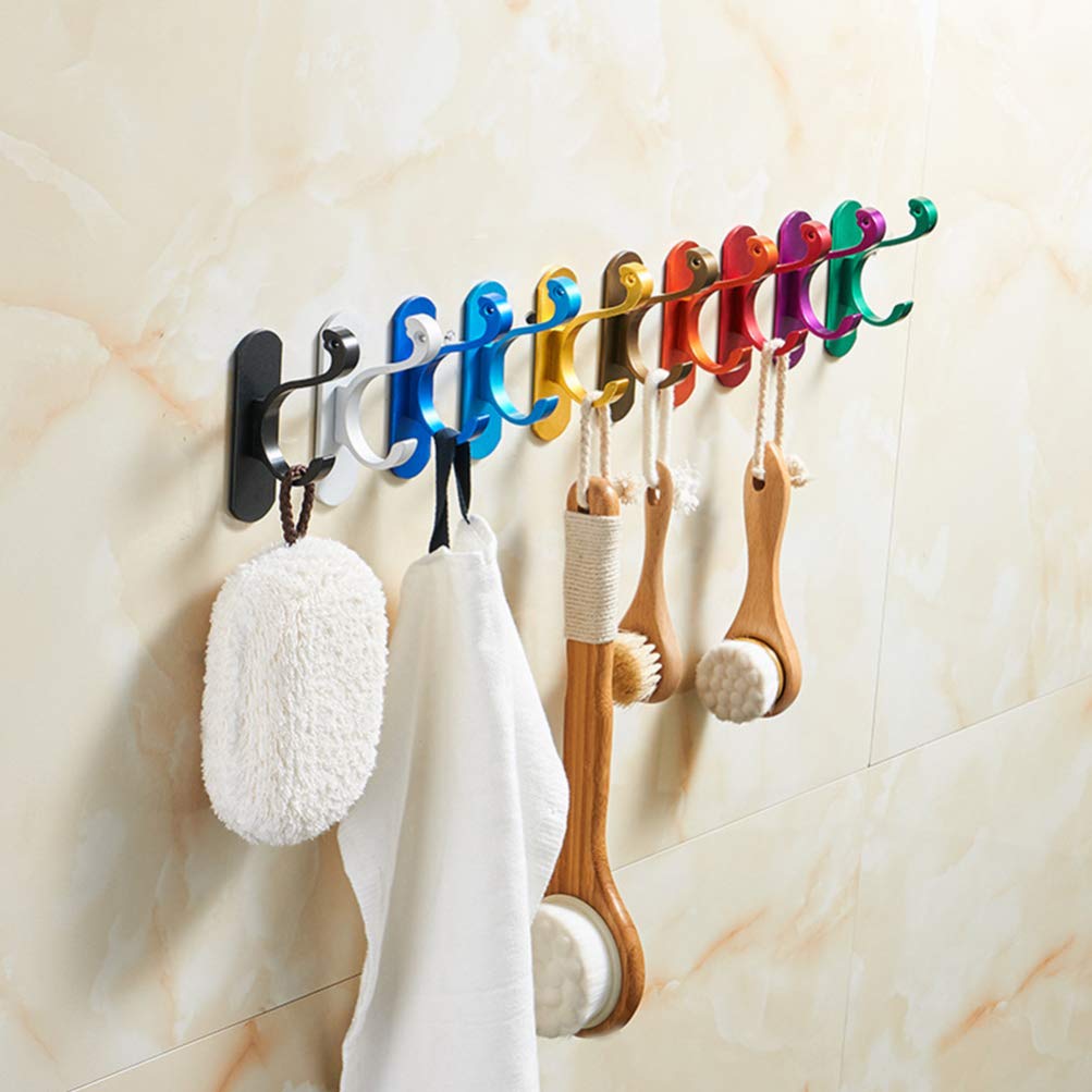 DOITOOL Stainless Steel Wall Mounted Hooks for Bathroom - Heavy Duty Clothes Hooks, Robe Hooks, Towel Hooks - Perfect for Bathroom, Closet, Bedroom, and Kitchen Organization