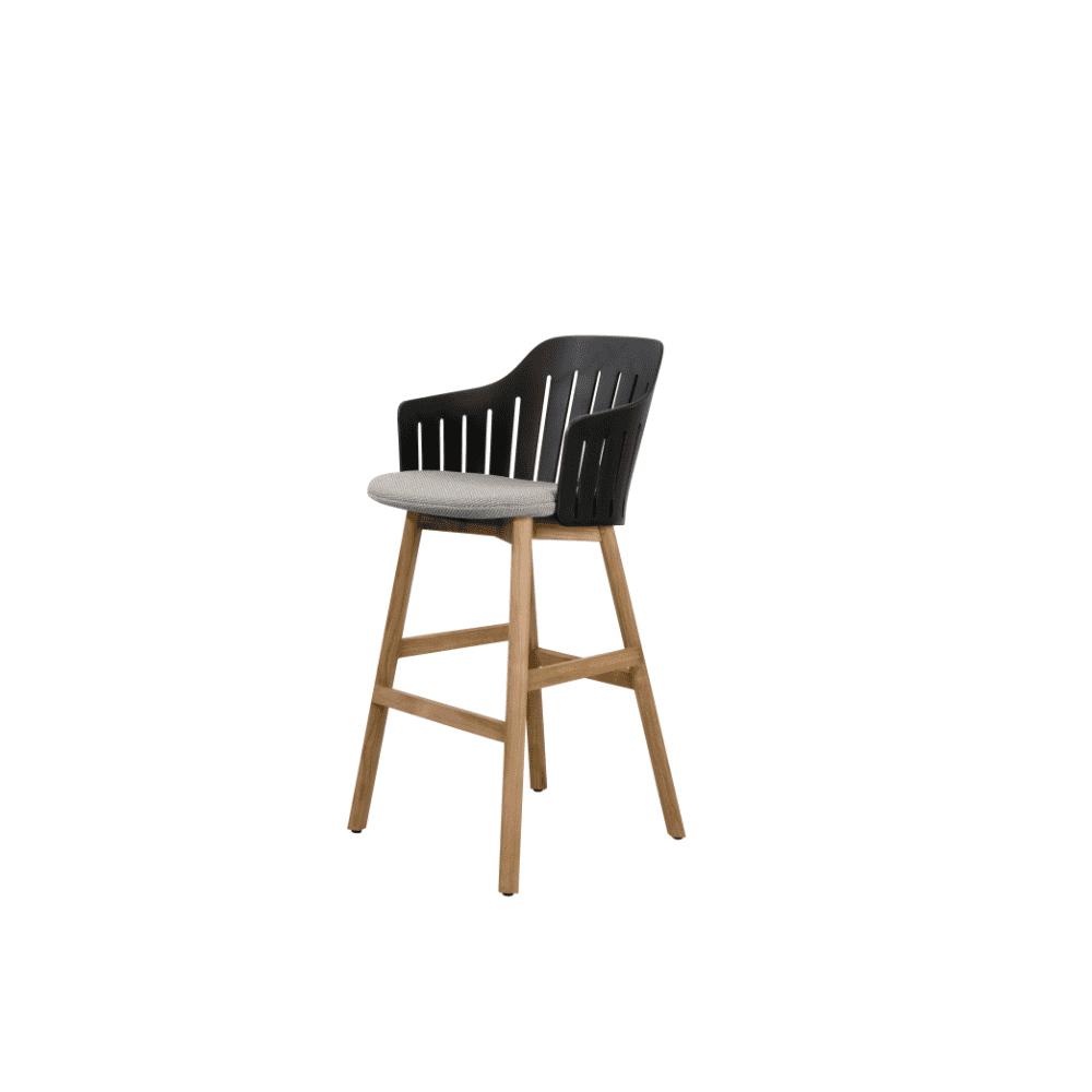 Premium Outdoor Bar Stool - Heavy Duty Patio Bar Chair with Backrest, Weather-Resistant & Comfortable for Garden, Deck, Poolside & Outdoor Dining