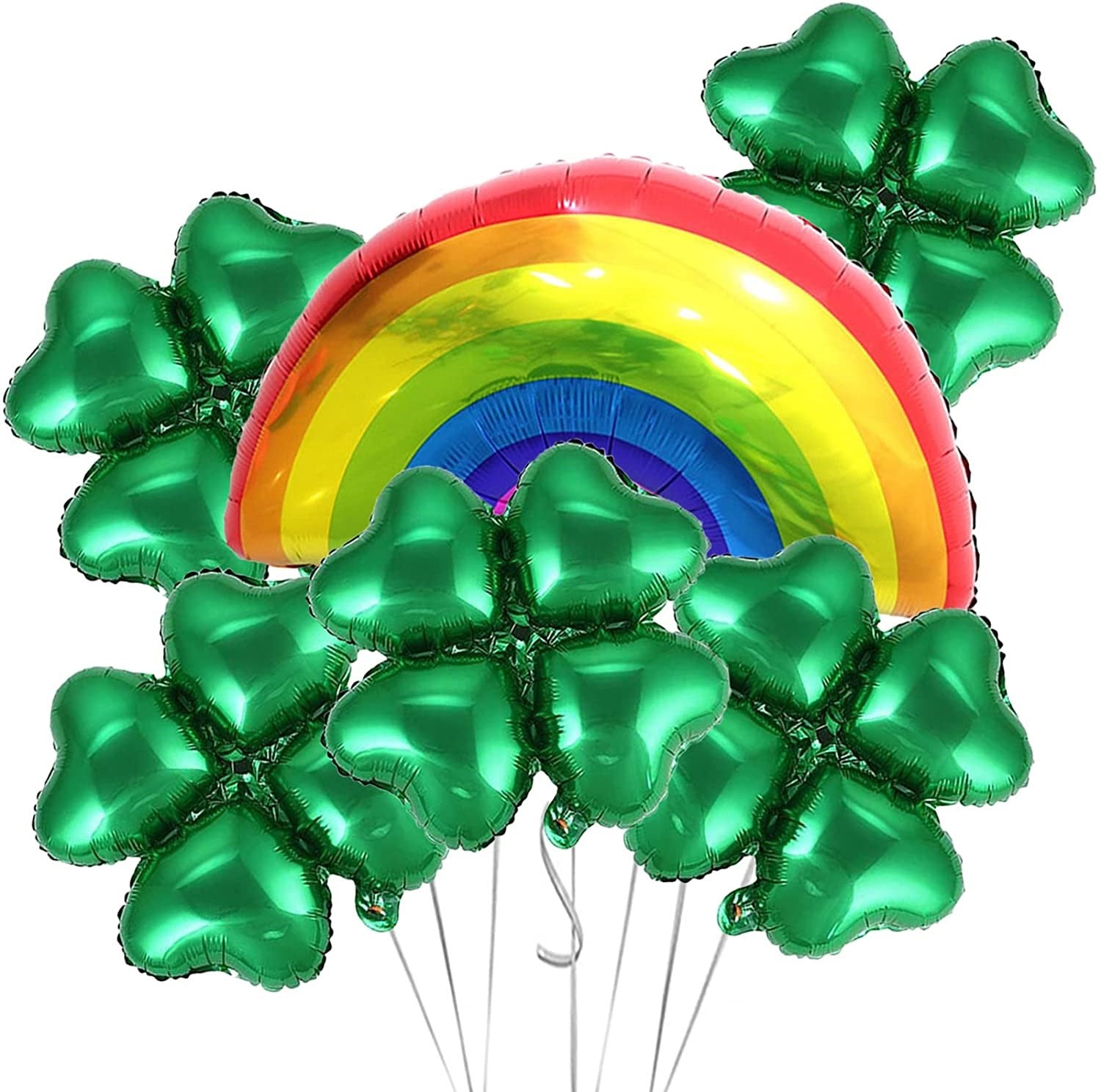 Lucky Rainbow & 4 Leaf Clover Charm - Good Luck Jewelry for St. Patrick's Day Gifts & Irish Blessings | Perfect for Necklaces, Bracelets & Keychains