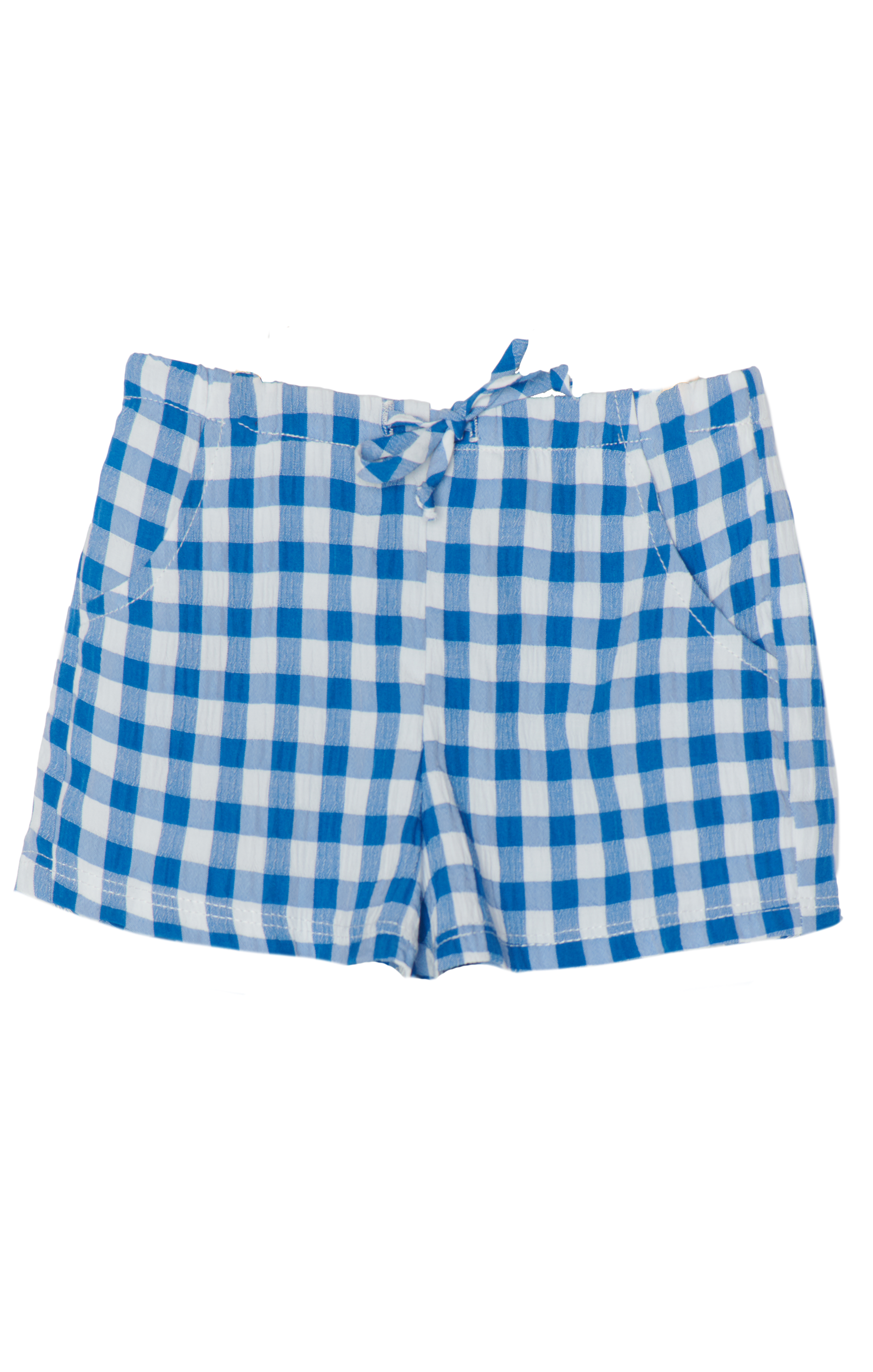 Lil Easy Shorts - Blue Bounty Gingham Checkered Casual Shorts for Women | Perfect for Summer, Beach, and Lounge Wear