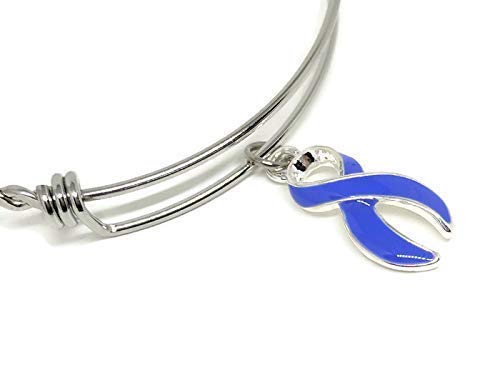 Periwinkle Awareness Ribbon Bracelet for Cancer Support - Adjustable Silicone Wristband for Men & Women - Show Solidarity at Fundraisers, Walks & Awareness Events