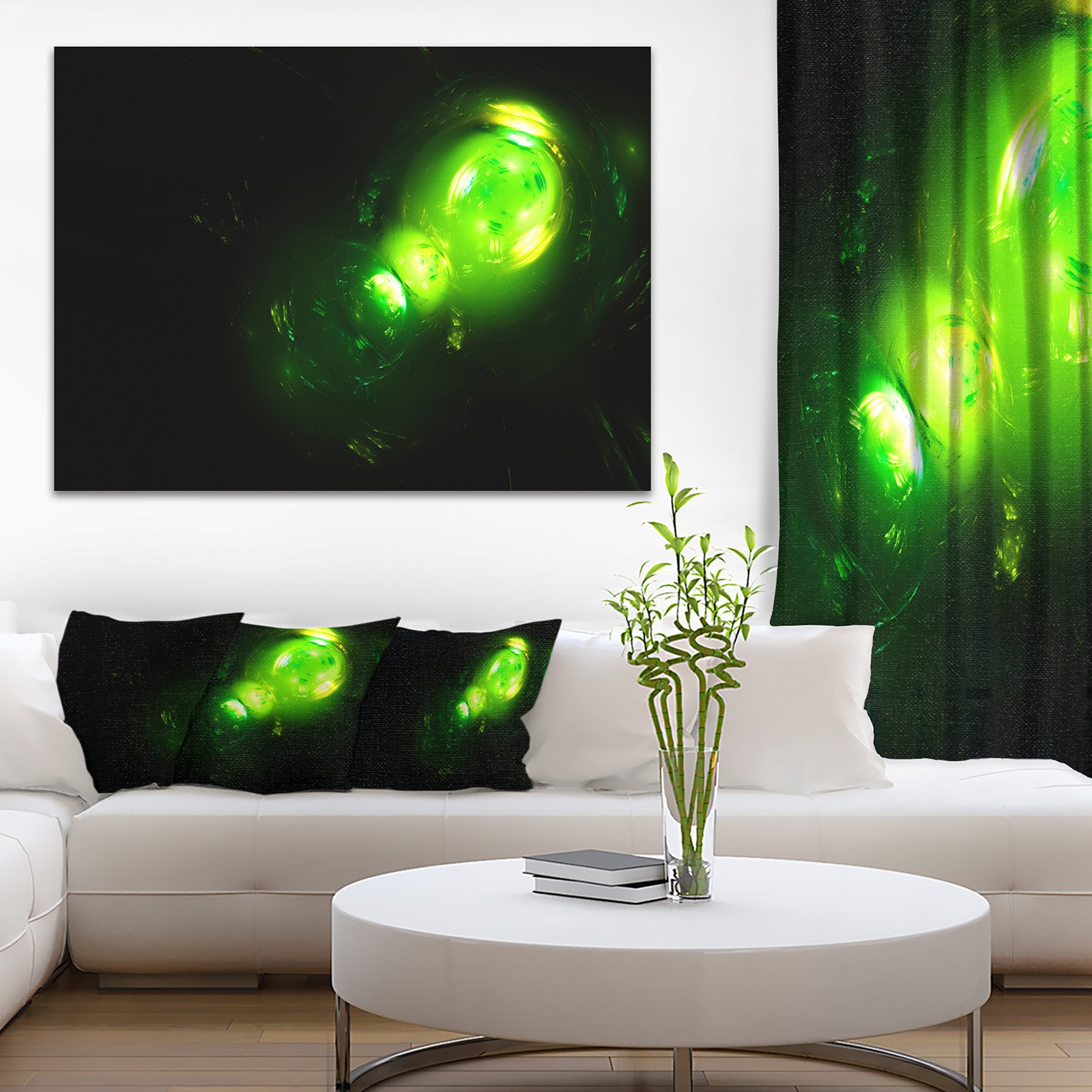 Abstract Underwater Air Bubbles Canvas Art Print - Modern Ocean Theme Wall Decor for Living Room, Bedroom & Office