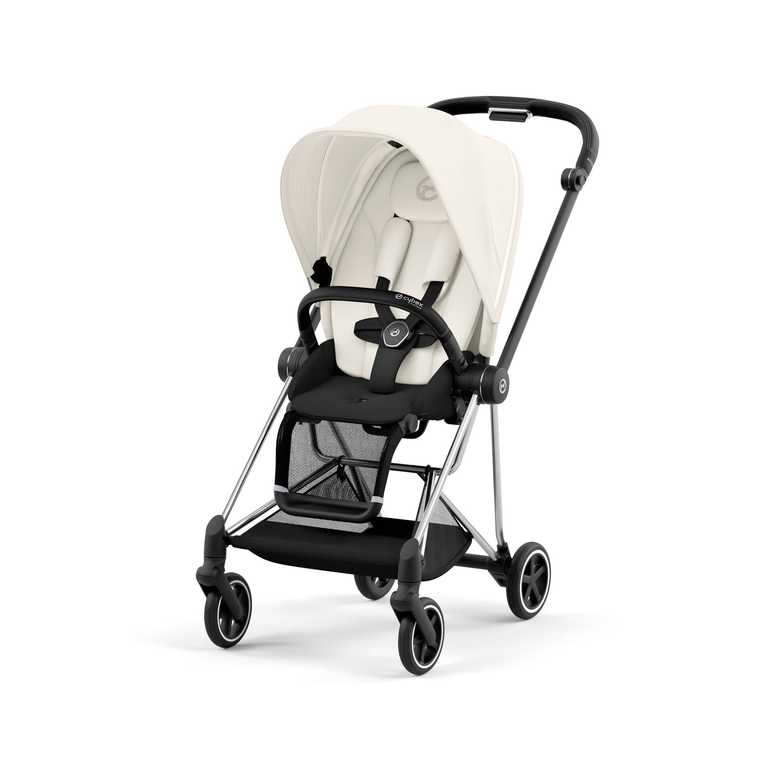 Cybex Mios 3 Complete Stroller in Chrome/Black - Lightweight Luxury Baby Stroller for Urban Travel & Everyday Use