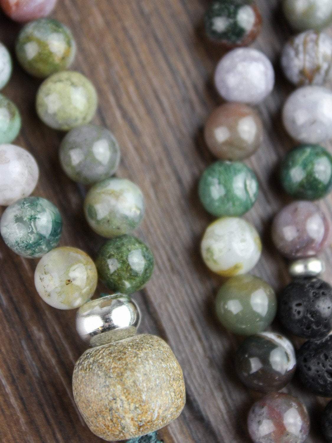 Authentic Grounding Spirit and Soul Mala Beads - Meditation Prayer Necklace for Stress Relief & Spiritual Protection | Perfect for Yoga, Mindfulness Practice & Energy Healing