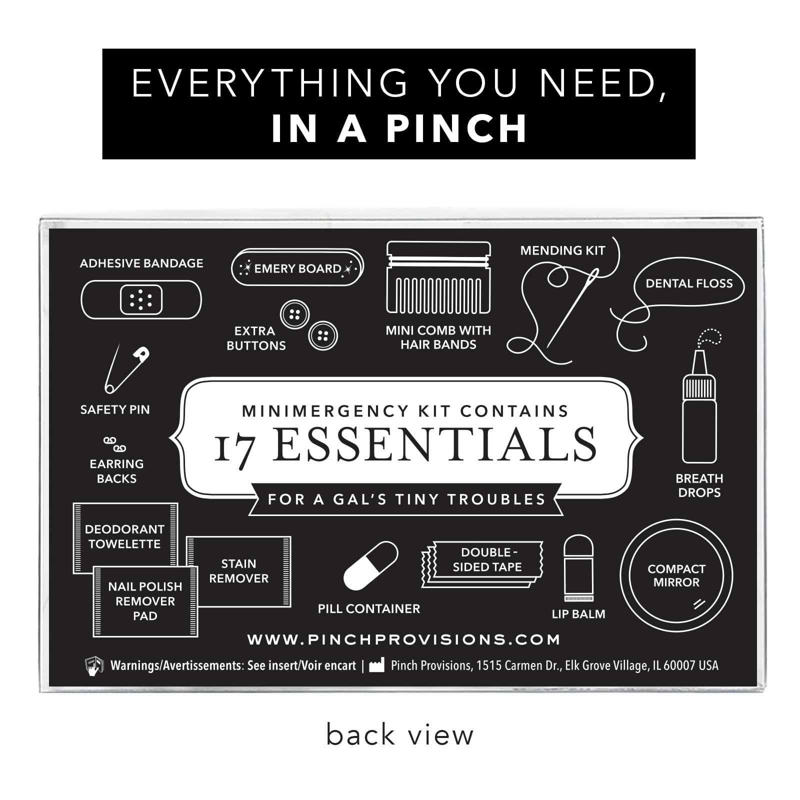 Pinch Provisions Glitter Minimergency Kit - 17 Travel-Sized Cosmetic Essentials for On-the-Go Beauty | Perfect for Purses, Travel, and Emergency Touch-Ups | Great Holiday & Birthday Gift Idea (Red) | Ideal for Traveling, Parties, and Everyday Carry