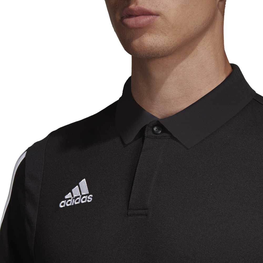 Adidas Tiro 19 Men's Training Polo Shirt - Black & White - Moisture Wicking Performance Top for Soccer, Gym & Casual Wear