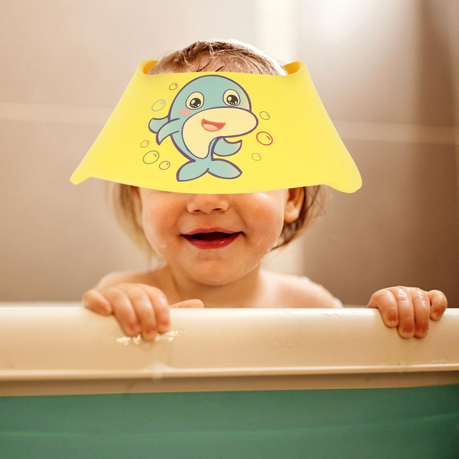 ORFOFE 1pc Shampoo Hair Washing Cap with Eye Cover - Adjustable Shower Visor for Hair Care, Perfect for Elderly, Kids & Post-Surgery Use at Home or Salon